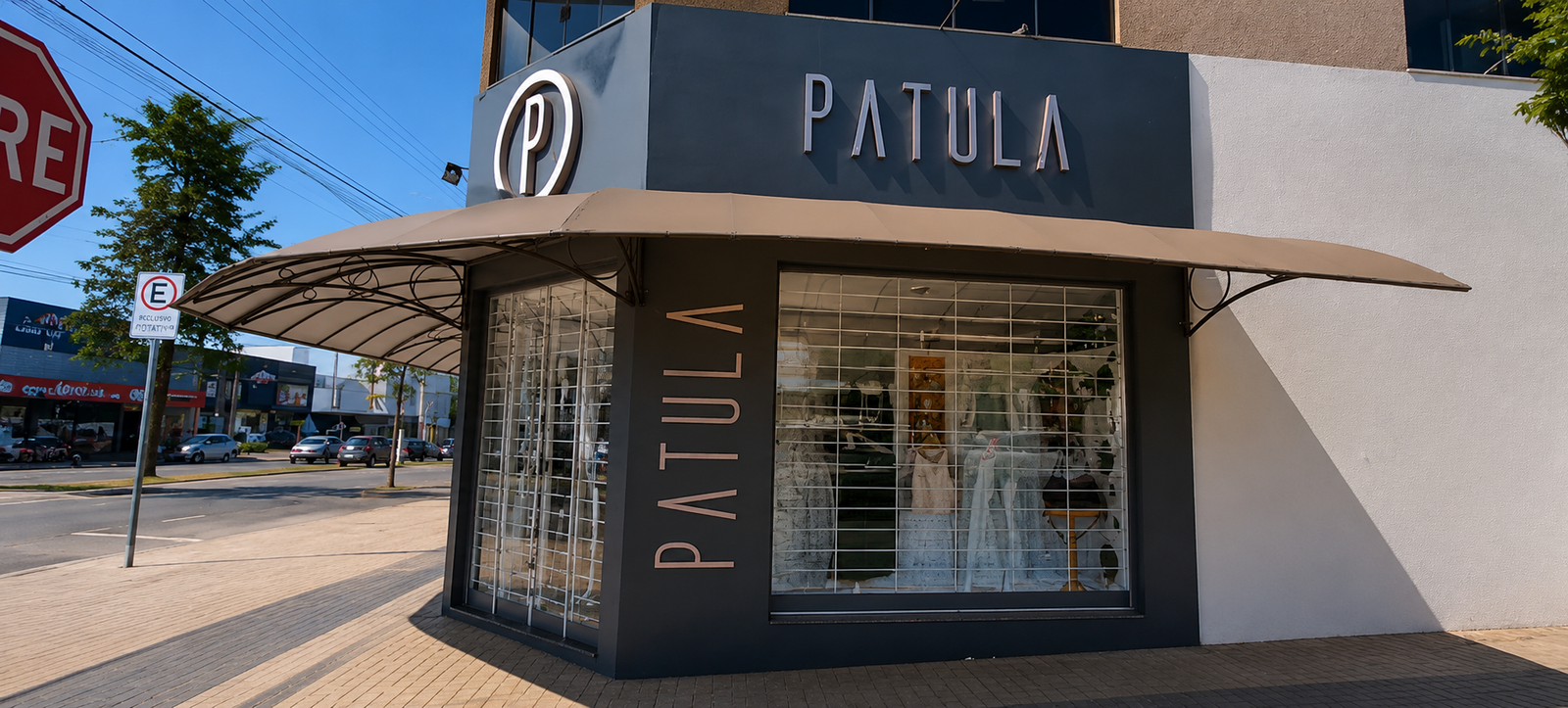 Fachada da loja Patula Modas